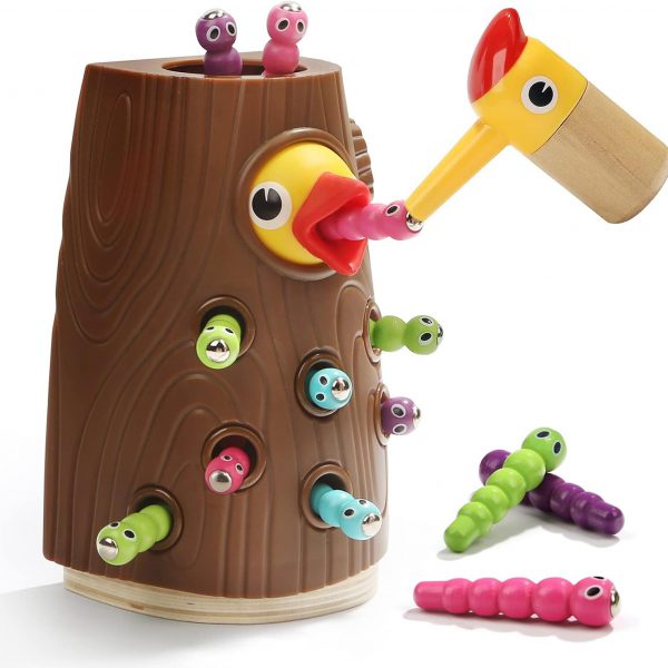Montessori Toys for 2 Year Old - Magnetic Bird Feeding Games